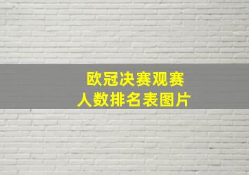 欧冠决赛观赛人数排名表图片