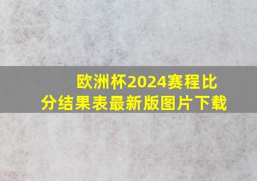 欧洲杯2024赛程比分结果表最新版图片下载