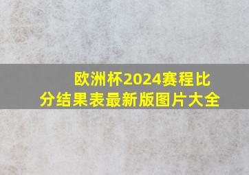 欧洲杯2024赛程比分结果表最新版图片大全