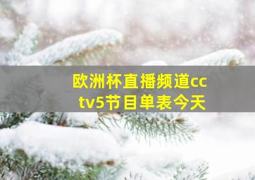 欧洲杯直播频道cctv5节目单表今天