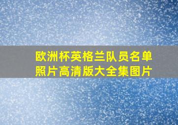 欧洲杯英格兰队员名单照片高清版大全集图片