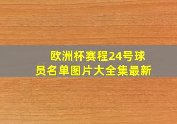 欧洲杯赛程24号球员名单图片大全集最新