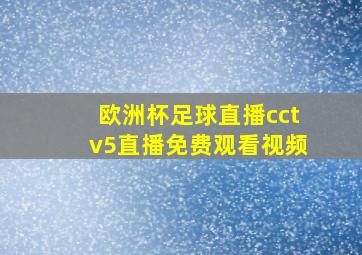 欧洲杯足球直播cctv5直播免费观看视频