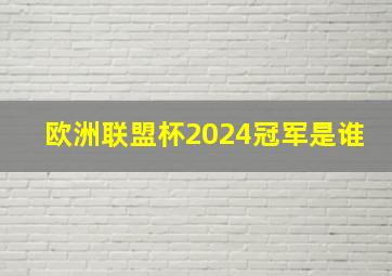 欧洲联盟杯2024冠军是谁