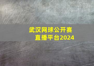 武汉网球公开赛直播平台2024