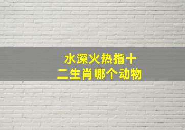 水深火热指十二生肖哪个动物