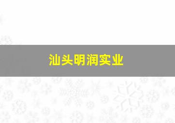 汕头明润实业