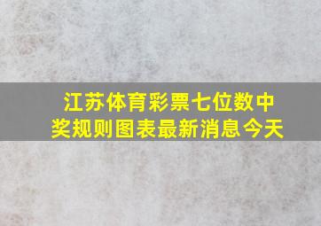 江苏体育彩票七位数中奖规则图表最新消息今天