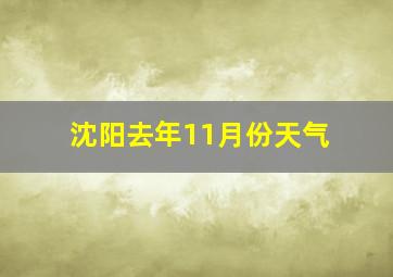 沈阳去年11月份天气