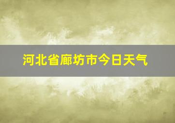 河北省廊坊市今日天气