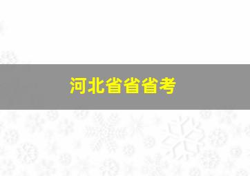 河北省省省考