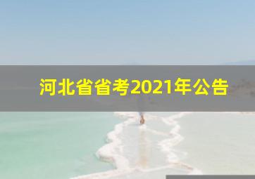 河北省省考2021年公告