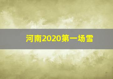 河南2020第一场雪