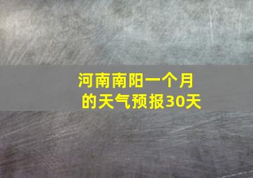 河南南阳一个月的天气预报30天