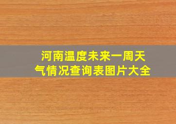 河南温度未来一周天气情况查询表图片大全