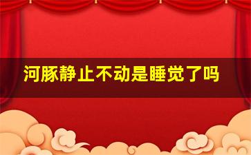 河豚静止不动是睡觉了吗