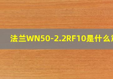 法兰WN50-2.2RF10是什么意思