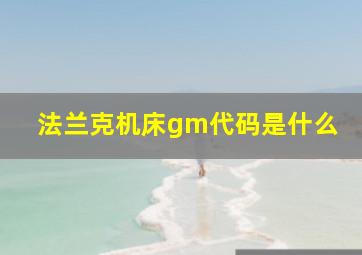 法兰克机床gm代码是什么