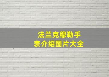 法兰克穆勒手表介绍图片大全