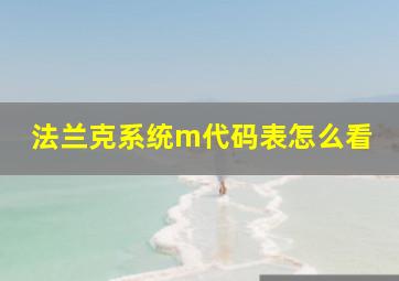 法兰克系统m代码表怎么看