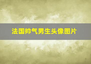 法国帅气男生头像图片