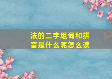 法的二字组词和拼音是什么呢怎么读