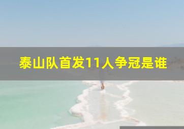 泰山队首发11人争冠是谁