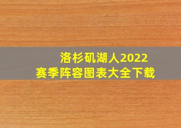 洛杉矶湖人2022赛季阵容图表大全下载