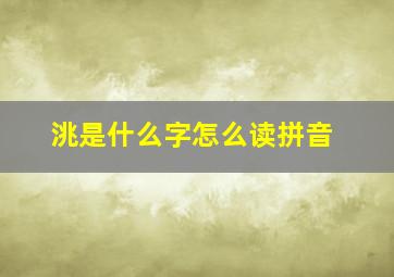 洮是什么字怎么读拼音