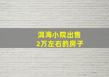 洱海小院出售2万左右的房子