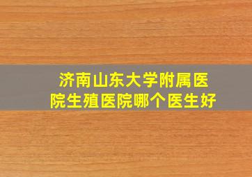 济南山东大学附属医院生殖医院哪个医生好