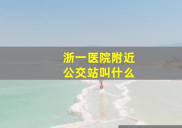 浙一医院附近公交站叫什么