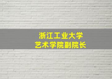 浙江工业大学艺术学院副院长