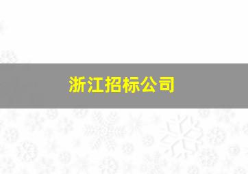 浙江招标公司