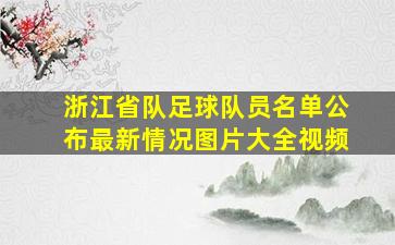 浙江省队足球队员名单公布最新情况图片大全视频