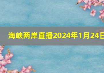 海峡两岸直播2024年1月24日