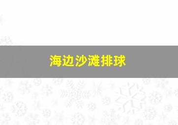 海边沙滩排球