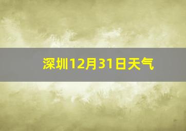 深圳12月31日天气