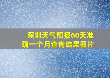 深圳天气预报60天准确一个月查询结果图片