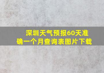 深圳天气预报60天准确一个月查询表图片下载