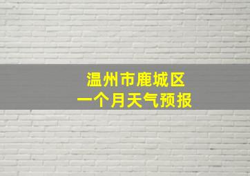 温州市鹿城区一个月天气预报