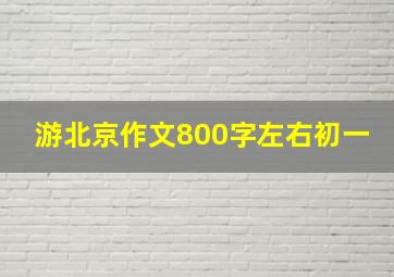 游北京作文800字左右初一