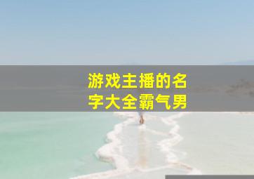 游戏主播的名字大全霸气男