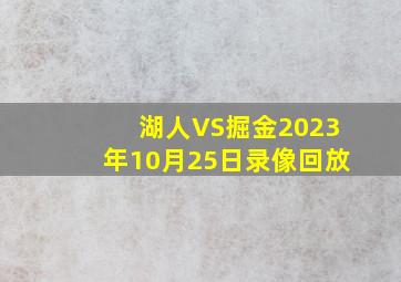 湖人VS掘金2023年10月25日录像回放