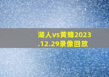 湖人vs黄蜂2023.12.29录像回放