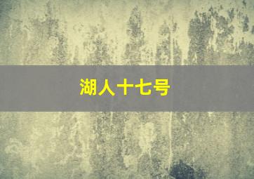 湖人十七号