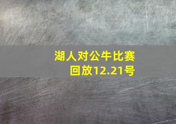 湖人对公牛比赛回放12.21号