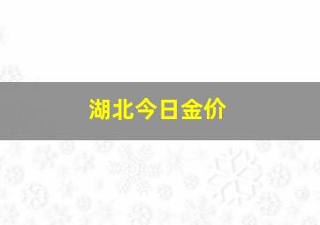 湖北今日金价