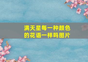 满天星每一种颜色的花语一样吗图片