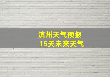 滨州天气预报15天未来天气